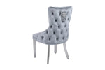 Load image into Gallery viewer, Plush-DC-19 Grey Silver Dining Chair
