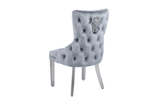 Plush-DC-19 Grey Silver Dining Chair