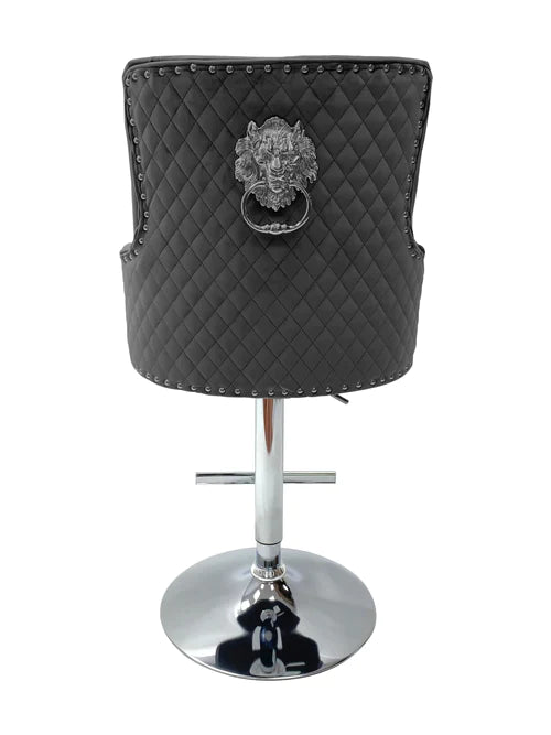 Plush-BS-24 Grey Fabric Bar Stool