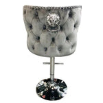 Load image into Gallery viewer, Plush-BS-27 Grey Velvet Bar Stool
