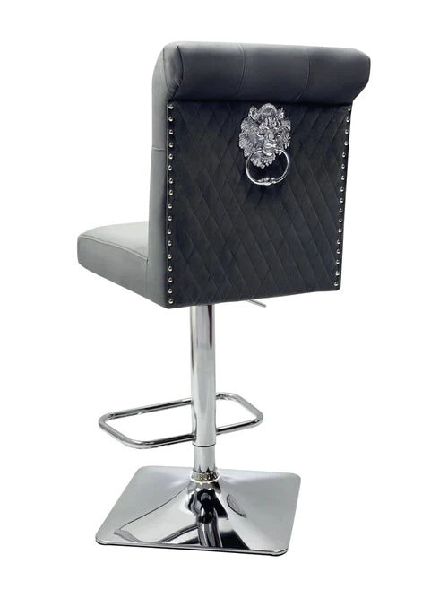 Plush-BS-25 Grey Bar Stool