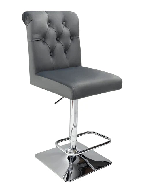 Plush-BS-25 Grey Bar Stool