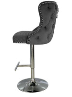 Load image into Gallery viewer, Plush-BS-27 Grey Velvet Bar Stool
