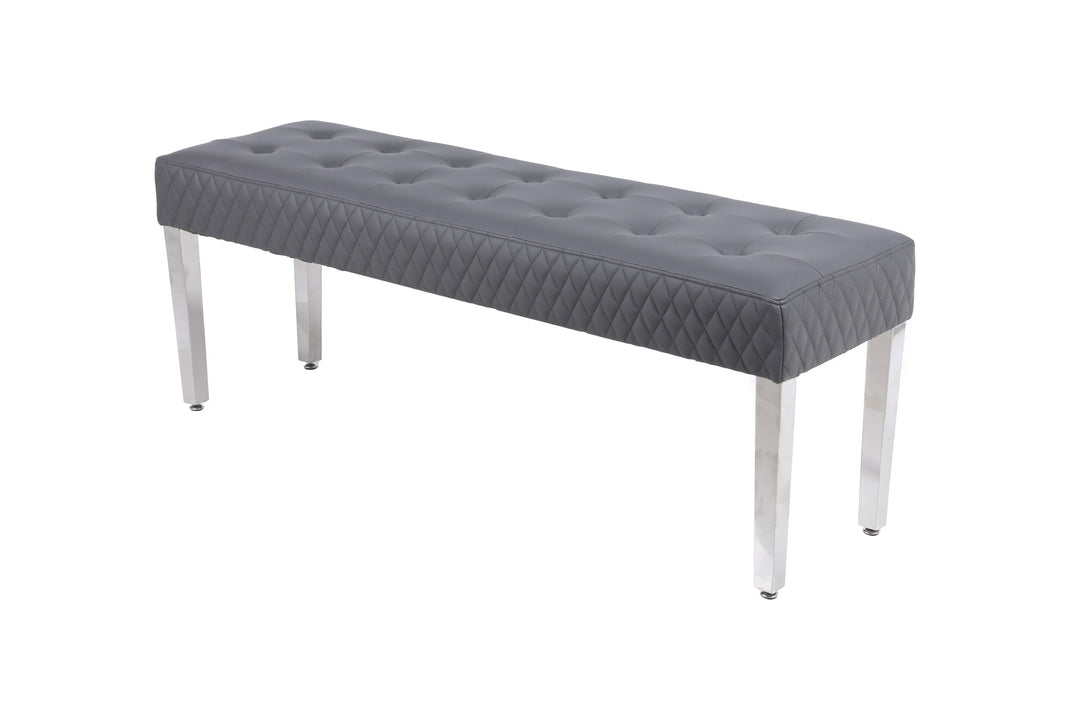 Plush-DB-24 Hudson Grey PU Bench