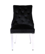 Load image into Gallery viewer, Plush-DC-26  Black Chrome Leg Dining Chair
