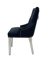 Load image into Gallery viewer, Plush-DC-26  Black Chrome Leg Dining Chair
