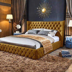 Load image into Gallery viewer, Champagne Sleep Wingback Bed
